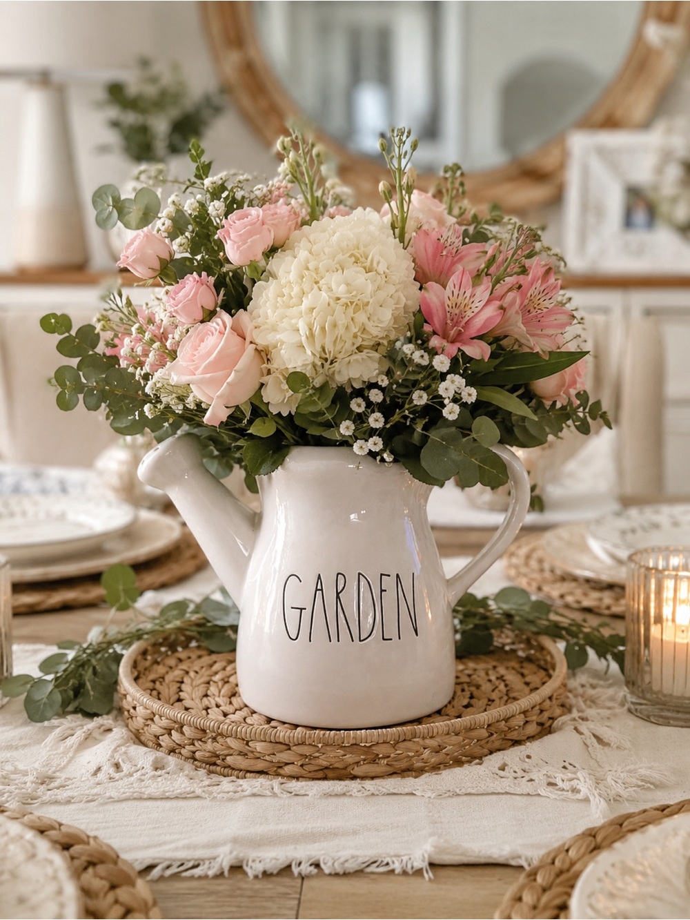Rae Dunn Ceramic Watering Can Planter